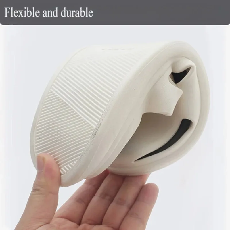 Summer White Blue New Style Men's Slippers with A Feeling of Stepping on Poop for Comfortable Style Outdoor Wear Indoor Home