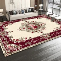 European Luxury Red Carpet for Living Room Decoration Large Carpets Customized Sofa Coffee Table Mat Non-slip Bedroom Lounge Rug 2