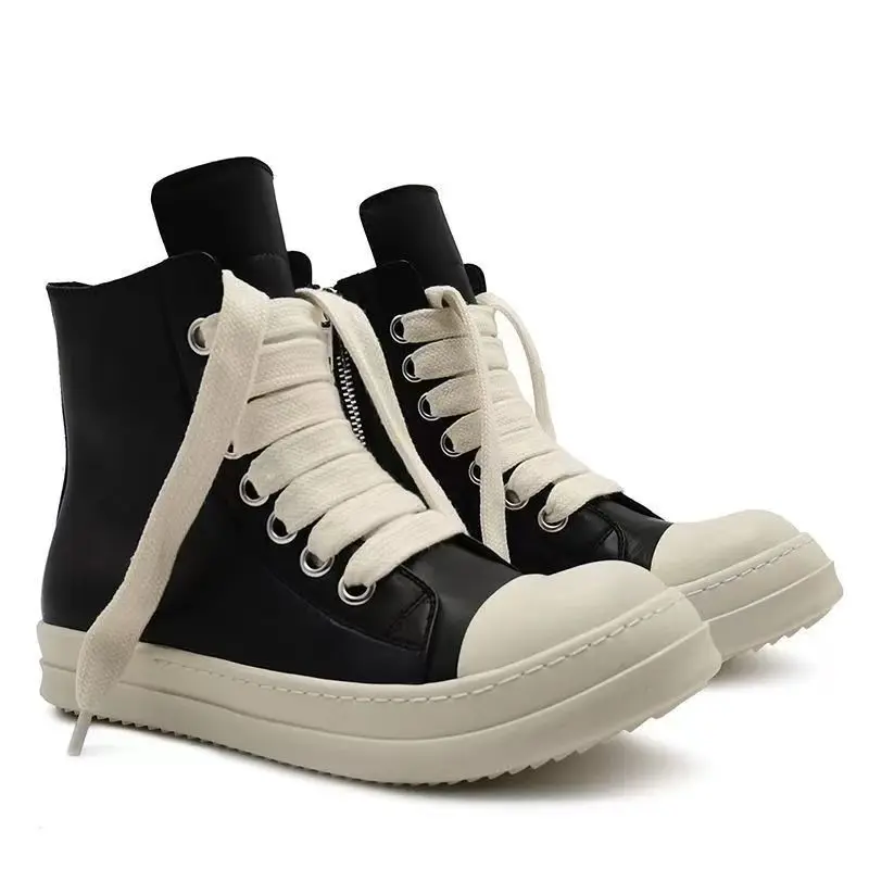 

RICK high top shoes for women's board shoes, men's fashionable genuine leather thick soled shoes