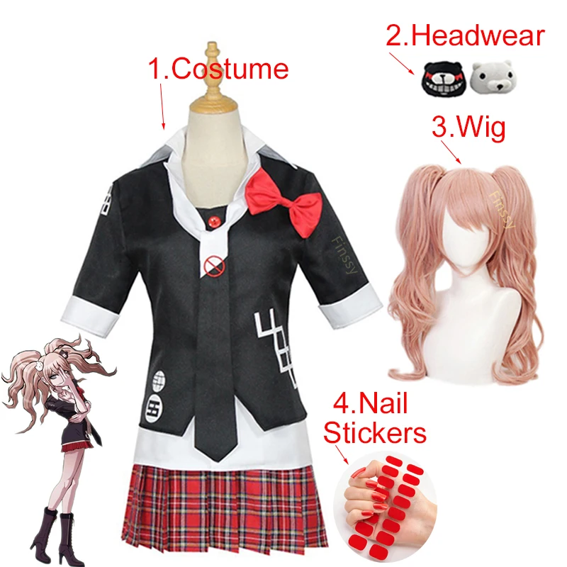 

Danganronpa Cosplay Enoshima Junko Emboitement Inushio Kimuchi Symbol Mark Sign Dangan-Ronpa Trigger Happy Havoc Cosplay Costume