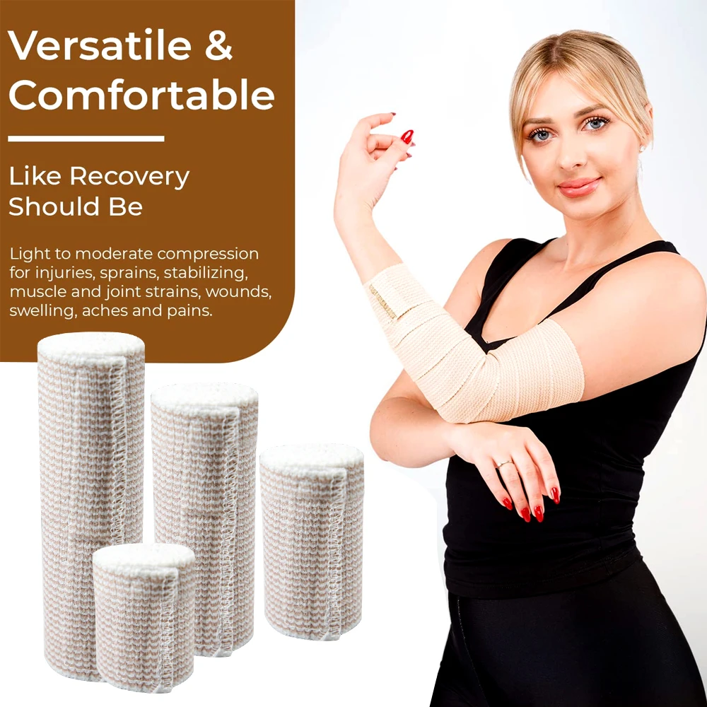 Elastic Bandage Wrap (2 Wide, 4 Pack) - Reusable Martinique