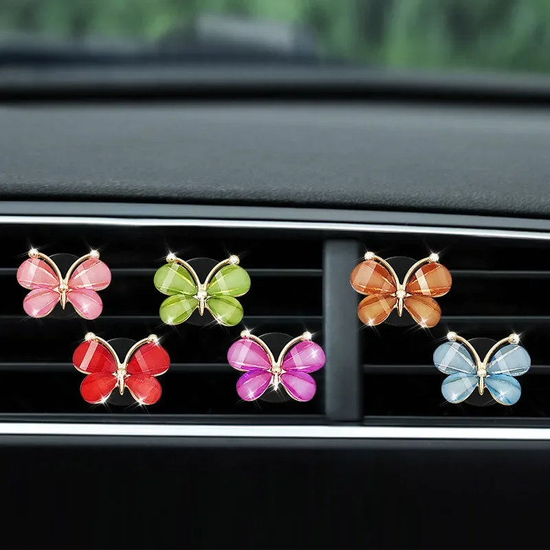 Colorful Butterfly Car Air Vent Clip Decoration Ornament
