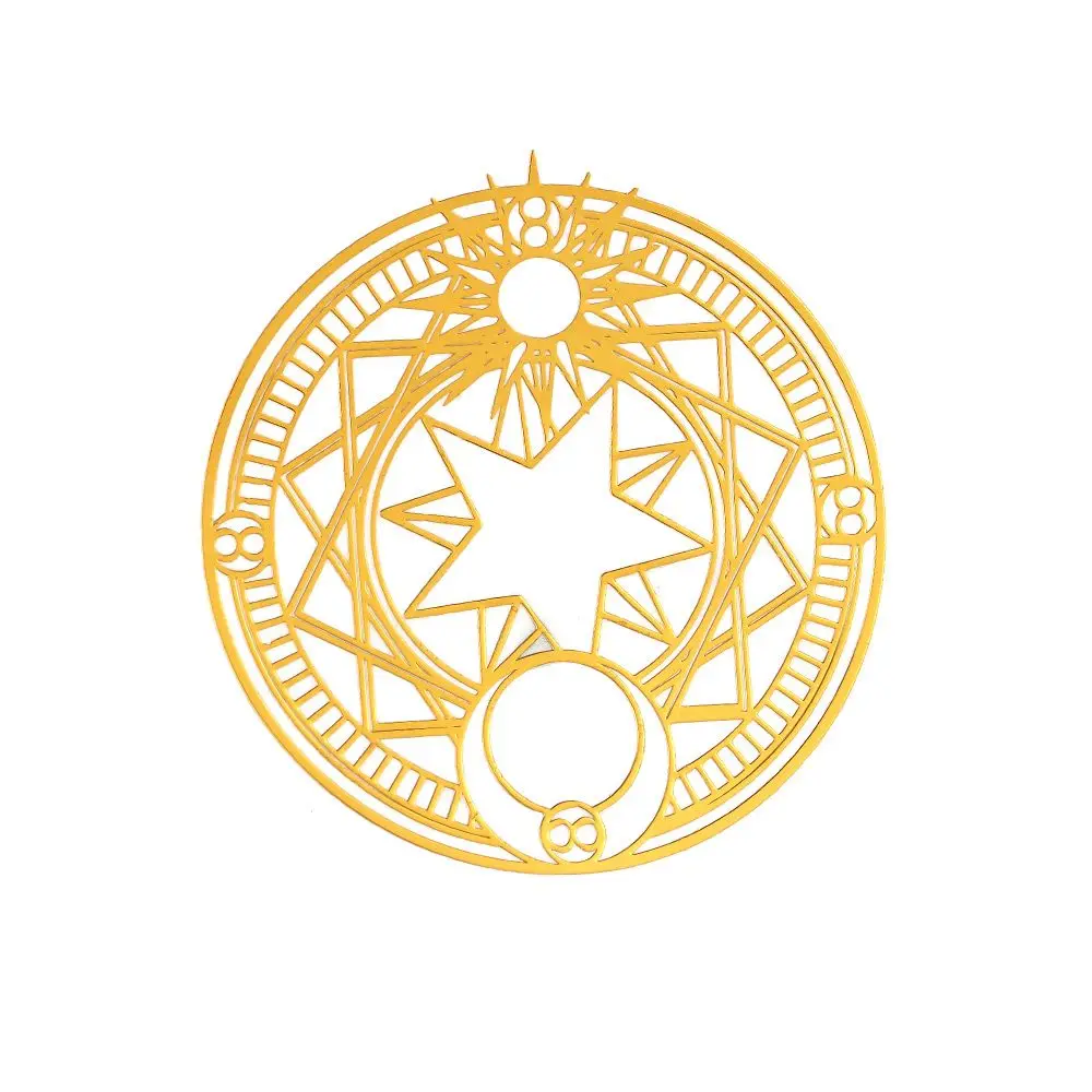 Sacred Geometry Gold Copper Metal Art Sticker for Crafting and Jewelry Making