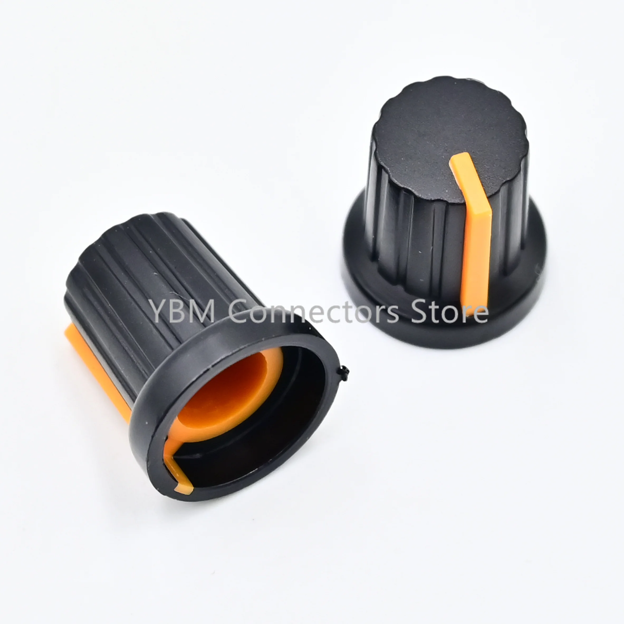 6mm Shaft Hole Dia Plastic Threaded Knurled Potentiometer Knobs Caps potentiometer knob cap plastic knob cap