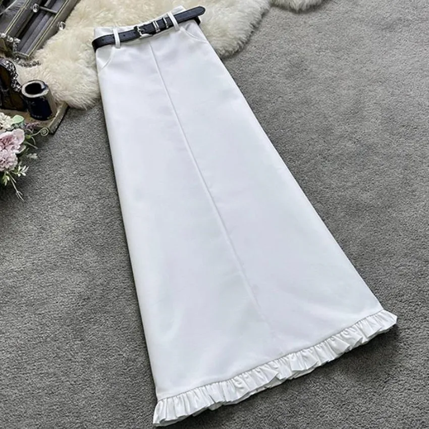 

Long Suit Skirts For Women Fashion Spring 2023 High Waist Slim A-line
