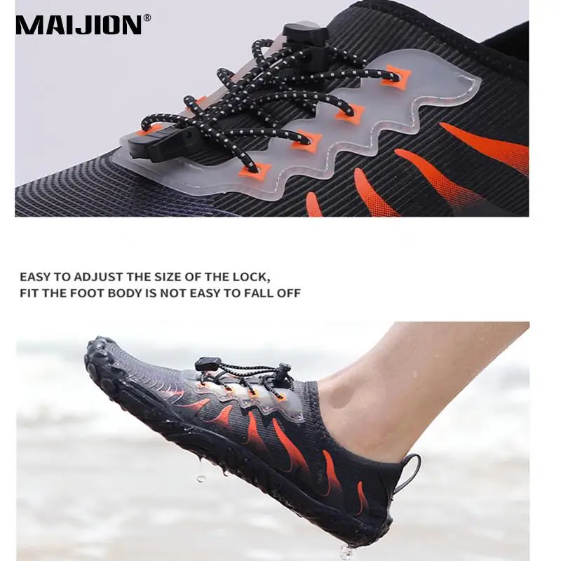 Zapatos de agua transpirables antideslizantes para playa, calzado de surf, calzado elástico de secado rápido, para caminar y caminar, Unisex