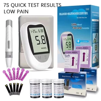 AJC Blood Glucose Meter Medical Glucose Test Strips Lancets Devices Glucometer Kit Diabetic Diabetes Digital official-website