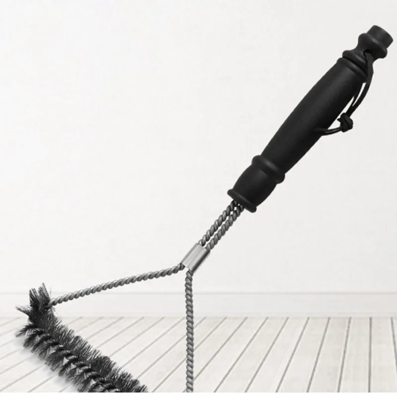 BBQ Grill Cleaning Brush Multi-functional Triangular 12-inch Stainless Steel Wire
