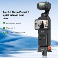 VRIG Multifunction Pocket 3 Quick Release Magnetic Charging Base w 1/4" Arca/Gopro/AC Mount for Osmo Pocket 3 Camera Accessories 2