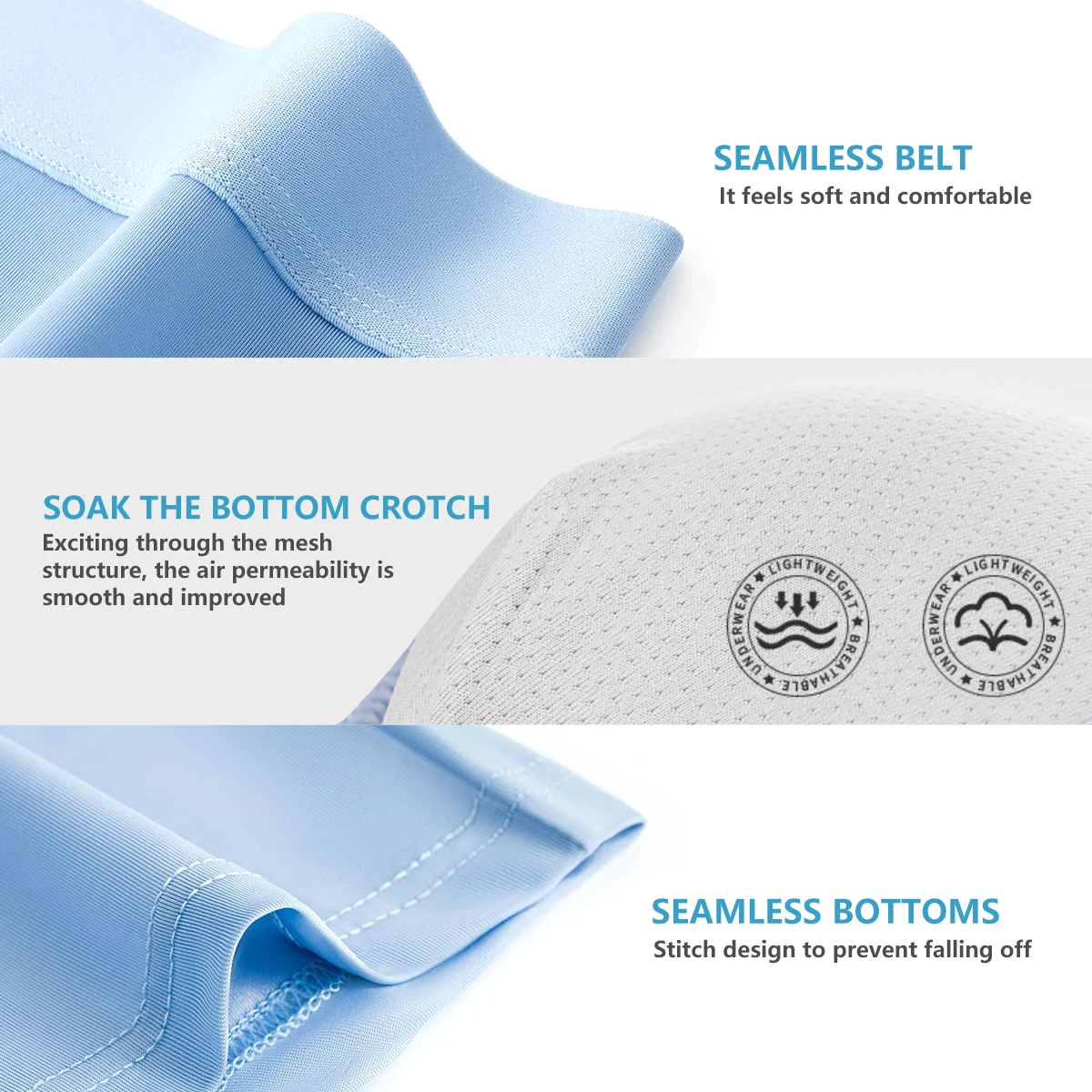 Men's Ice Silk Underwear,Breathable Wicking Fitness Sport High Performance Elastic Boxer Briefs new underpants for Men gift box