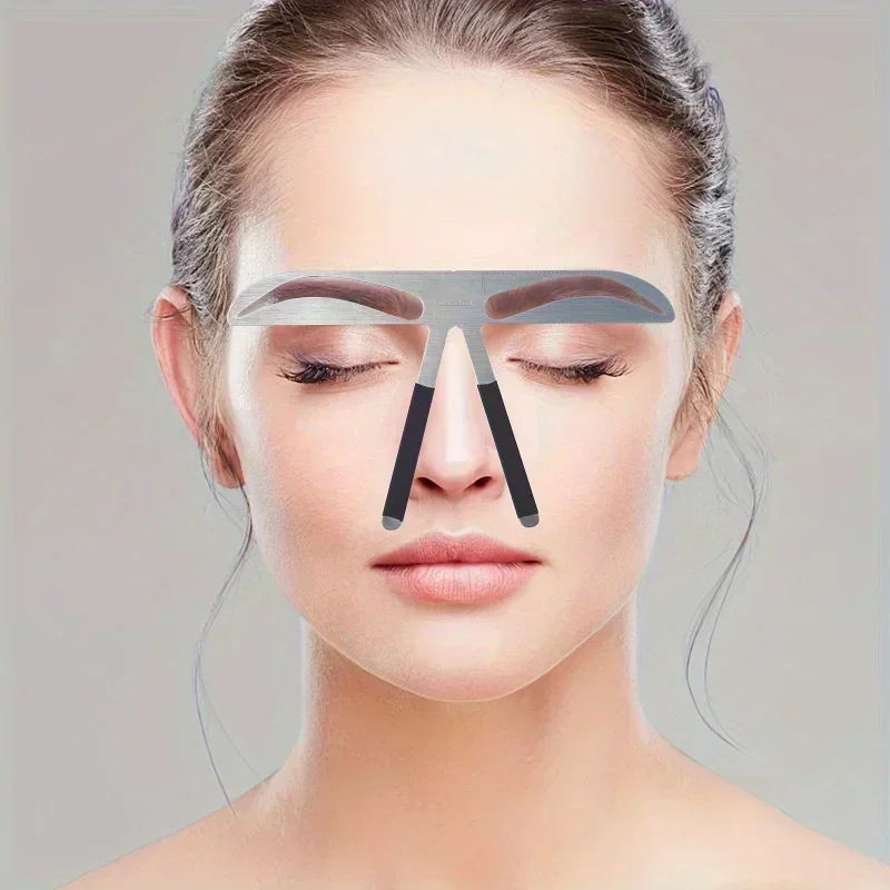 1PC Stainless Steel Brow Shaping Tool - Flexible, reusable stencils to create the perfect brow shape