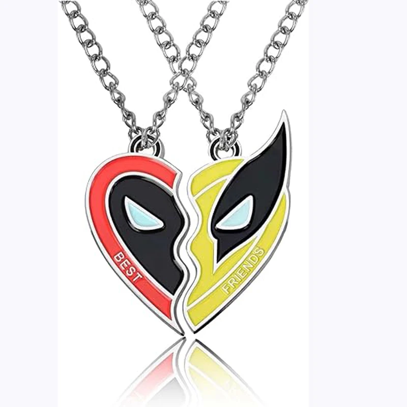 

1 or 2 Pcs Best Friend Heart Pendant Necklace BFF Friendship Matching Necklace Gifts for Boy Girls Kids