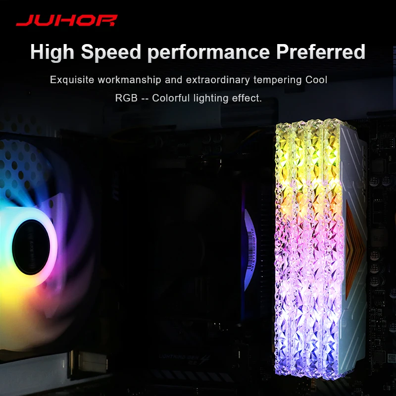 JUHOR RGB RAM DDR4 8GB 16GB 3200MHz DDR4 DIMM Memoria Ram ddr4