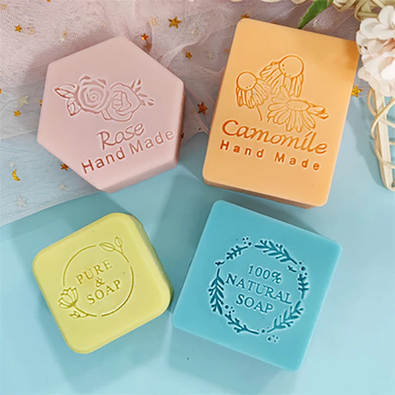 Flowers and plants pattern DIY Acrylic Handmade Soap Stamp
