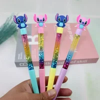 Gel Pens 0.5mm Black 12/24pcs Disney Neutral Pen Cartoon Stitch Students Writing Offices Stationery School Supplies Wholesale 1