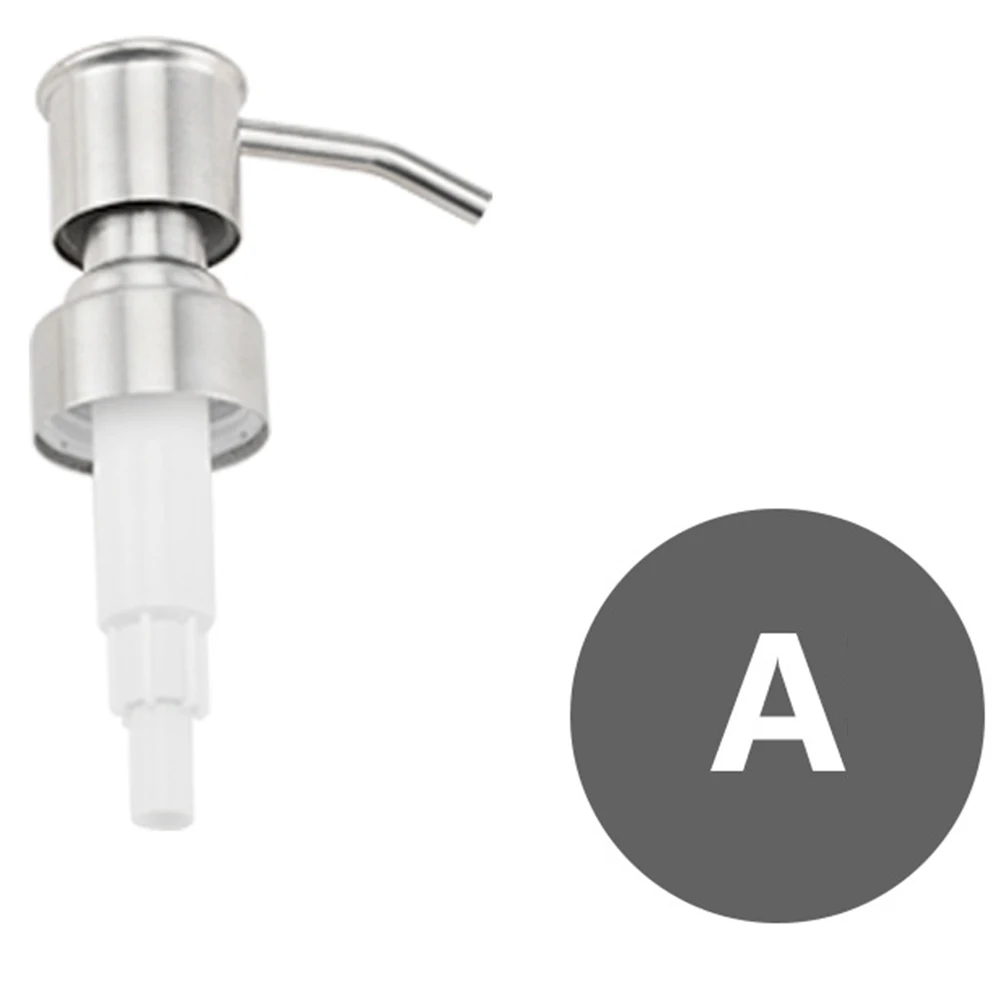 Stainless Steel  Soap Pump Liquid Lotion Dispenser Head Bathroom Liquid Soap Dispenser Toilet Hand Replace Lotion Shampoo Pump 3