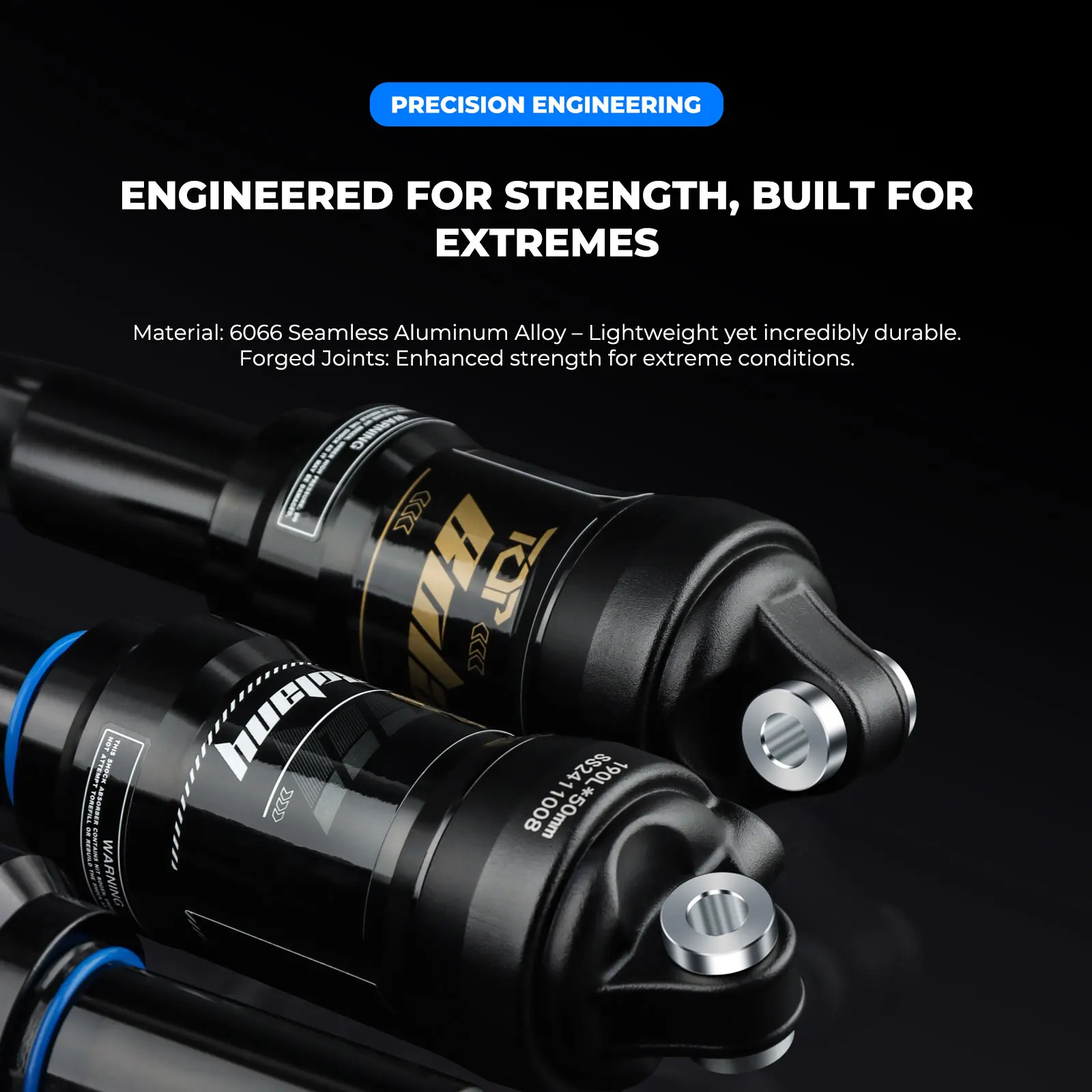 BOLANY Adjustable Mountain Bike Rear Shock Absorber 550lbs