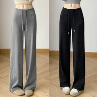 Hot Sale Classic Daily Women Sweatpants Lady Solid Color High Waist Trousers Female Casual Baggy Straight Leg Pants - Image 6