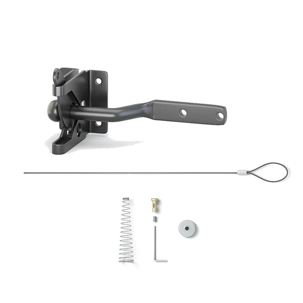 

Latch Gate Latch Fences Gate Gate Cable Pull Self Locking Yard Fences 1 Set Adjustable Carbon Steel Gravity Latch