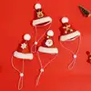 Christmas Cat Hat Cat Knitted Scarf Set Soft Winter Christmas Soft Santa Claus Costume Scarf For Dog Cats Pet Xmas Cat Supplies 3