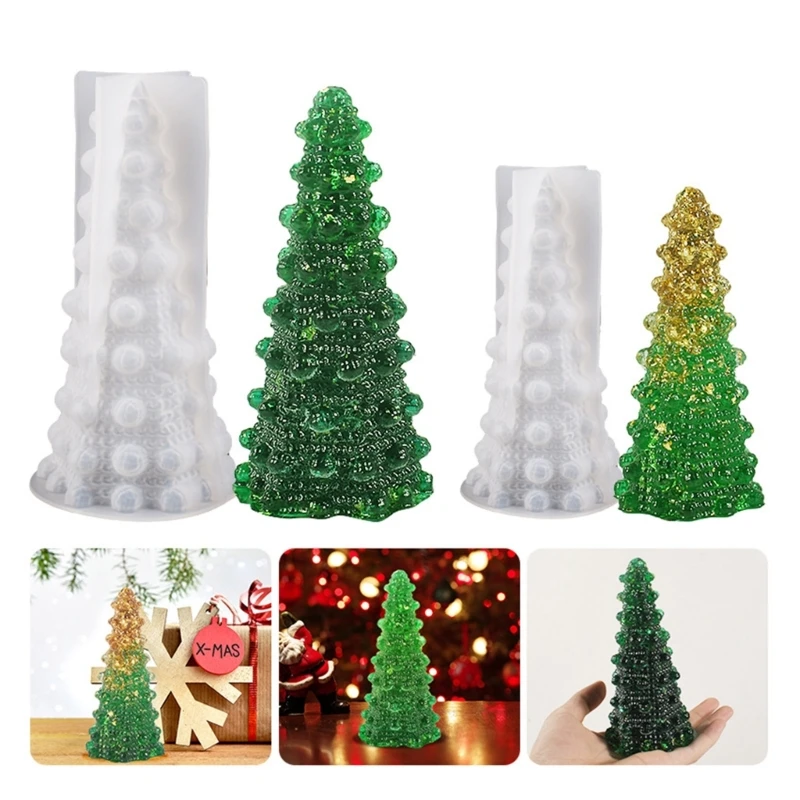 

R3MC DIY Рождественская елка ночник украшения формы формы из эпоксидной смолы для ювелирных изделий силиконовые формы стол дома