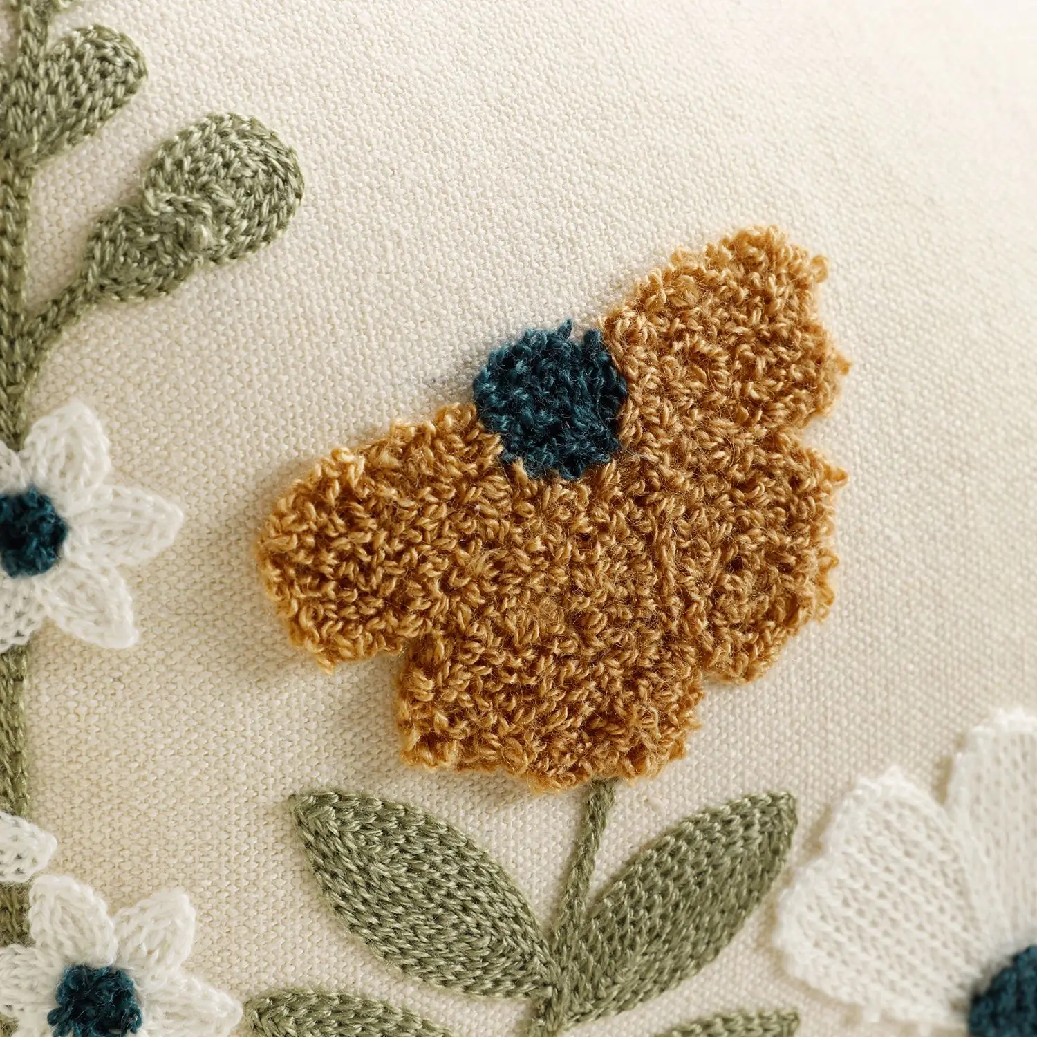 30x50cm Frühlingsblumen-Stickerei Kissenbezug Cojines Einfacher Stil Baumwolle Leinen Sofa-Kissenhülle Dekorative Kissenbezüge – Detail 8
