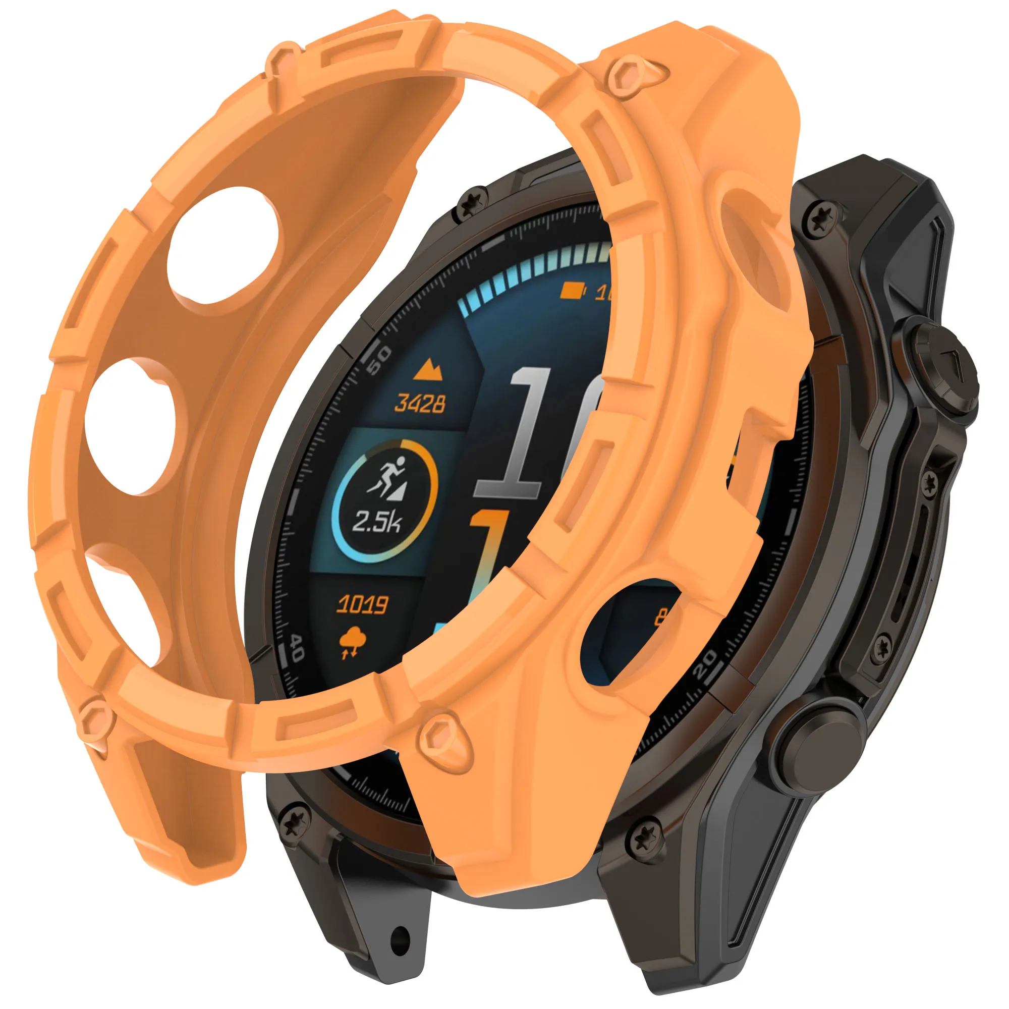Colorful TPU Watch Cover Decoration for Garmin Fenix 8 - Hollow Design