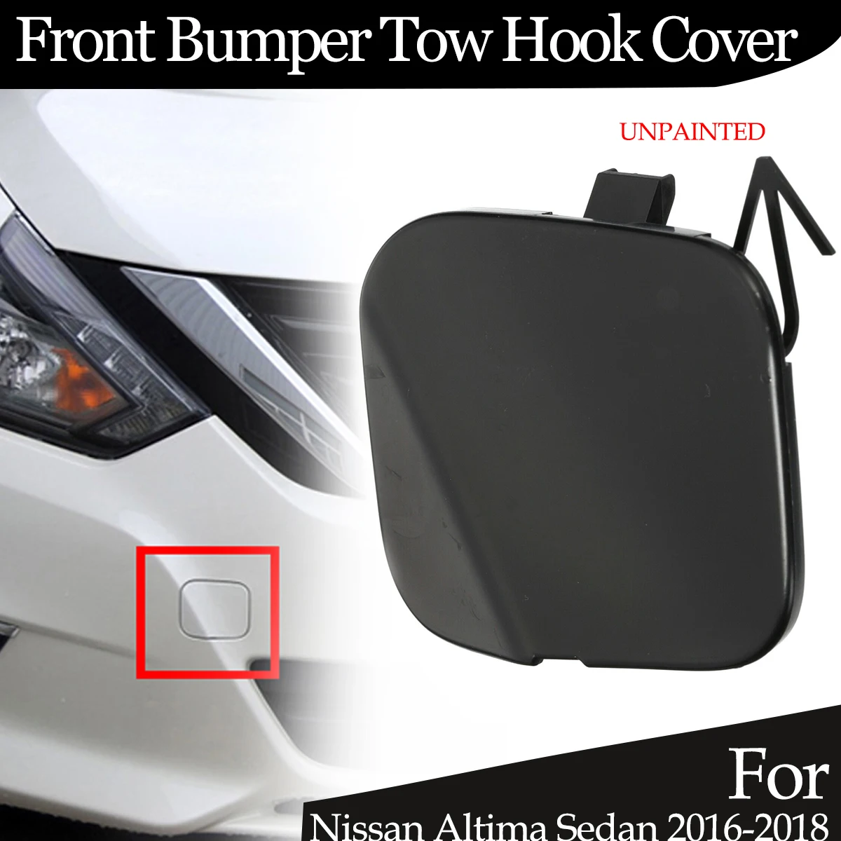 Front Bumper Tow Hook Cover Cap Replacement Car Accessories For Nissan