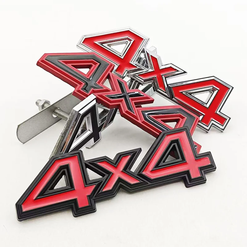 1개 3D 메탈 자동차 스타일링 로고 4X4 사륜구동 자동차 스티커 엠블럼 배지 데칼 범용 장식 액세서리