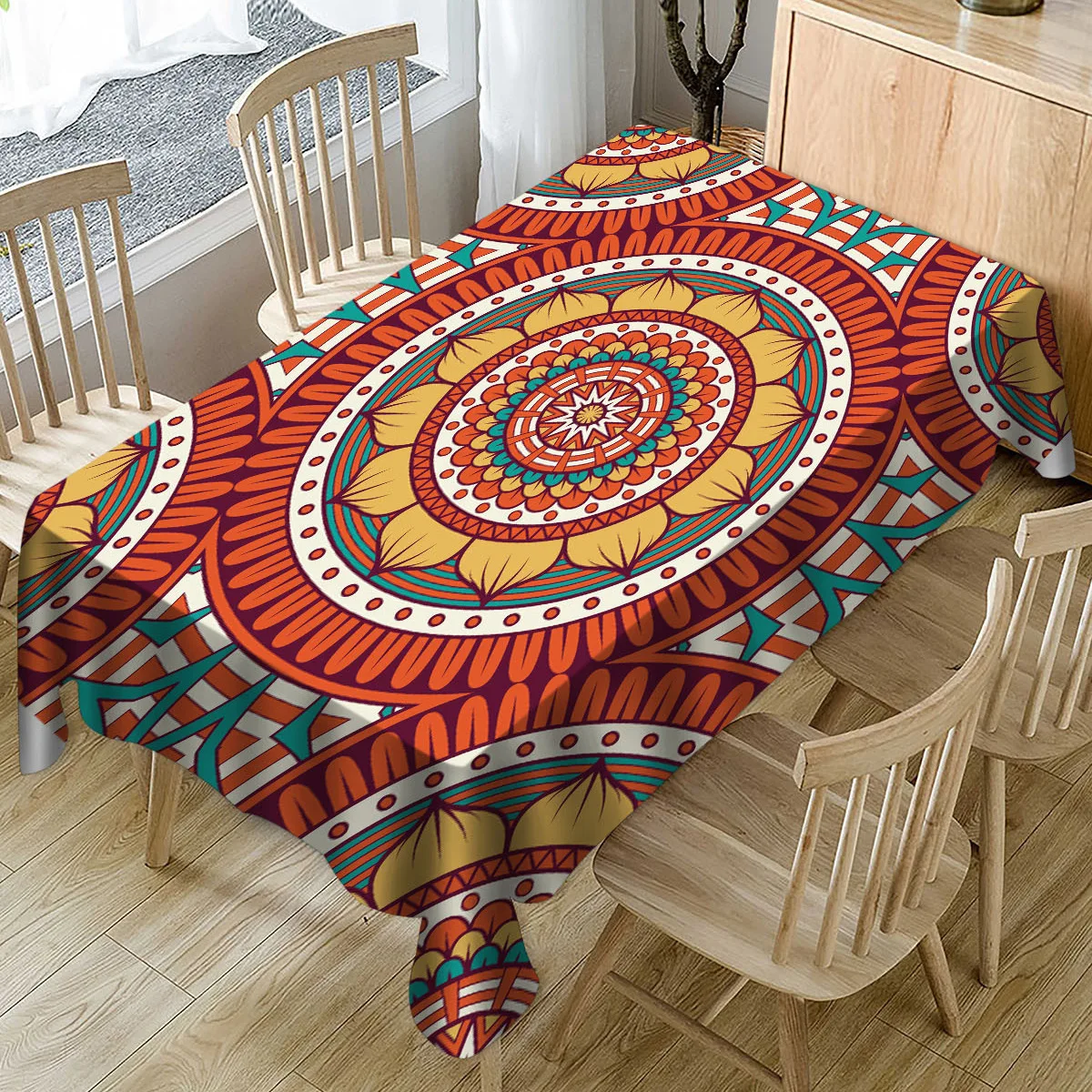 

Ethnic Style Pattern Table Cloth Oxford Cloth Rectangular Tablecloth Coffee Table Cover Coffee Table for Living Room скатерть