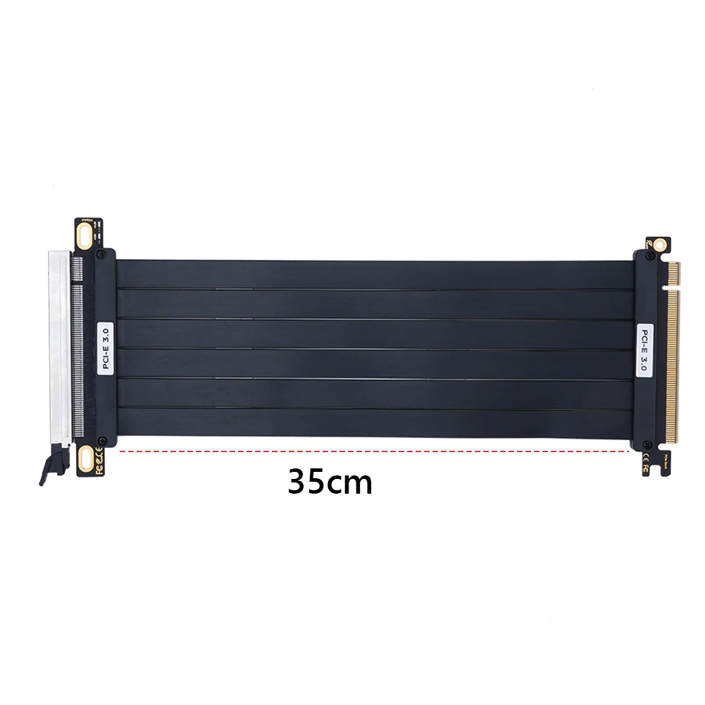 Extension Port 180 Degree Adapter EMI Shielded PCI Express Gen 3 GPU Extension Cord Graphics Card Extension Cable