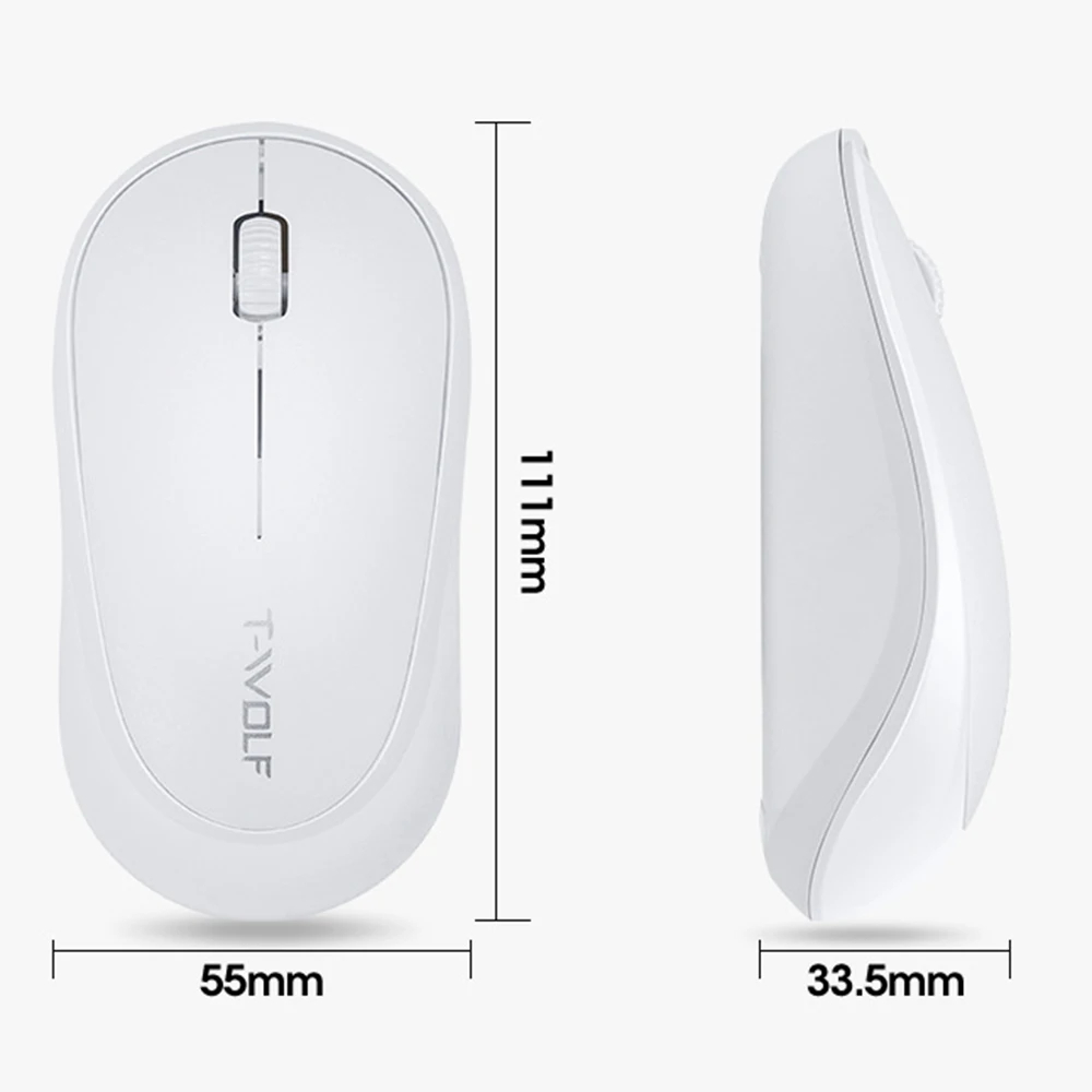 Portable Ergonomic Silent Optical Wireless Mouse
