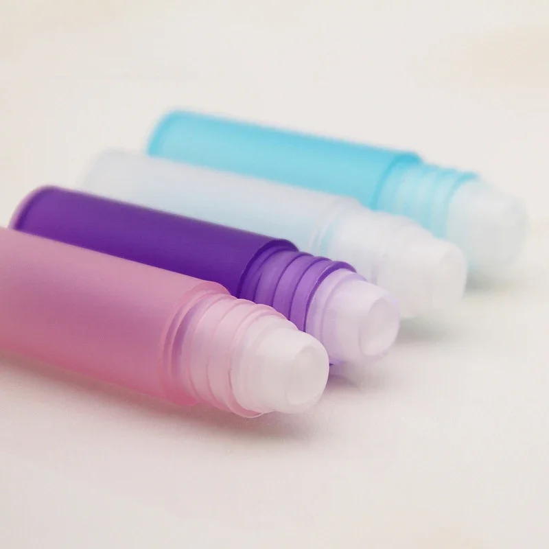 20/50Pcs Empty Perfume Roller Ball Bottle Frosted Plastic Liquids Oil Container Refillable Bottles Sample Test Vial Travel Set