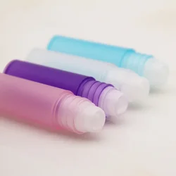 20/50Pcs Empty Perfume Roller Ball Bottle Frosted Plastic Liquids Oil Container Refillable Bottles Sample Test Vial Travel Set