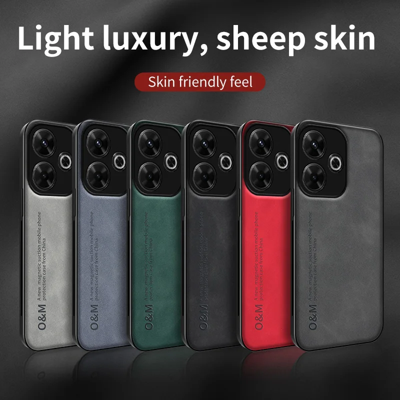 Luxury Magnetic Leather Shockproof Case – Skin Feel Soft Back Cover
