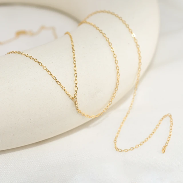 Gold filled Choker, Simple Minimalist Gold Filled Chain Necklace