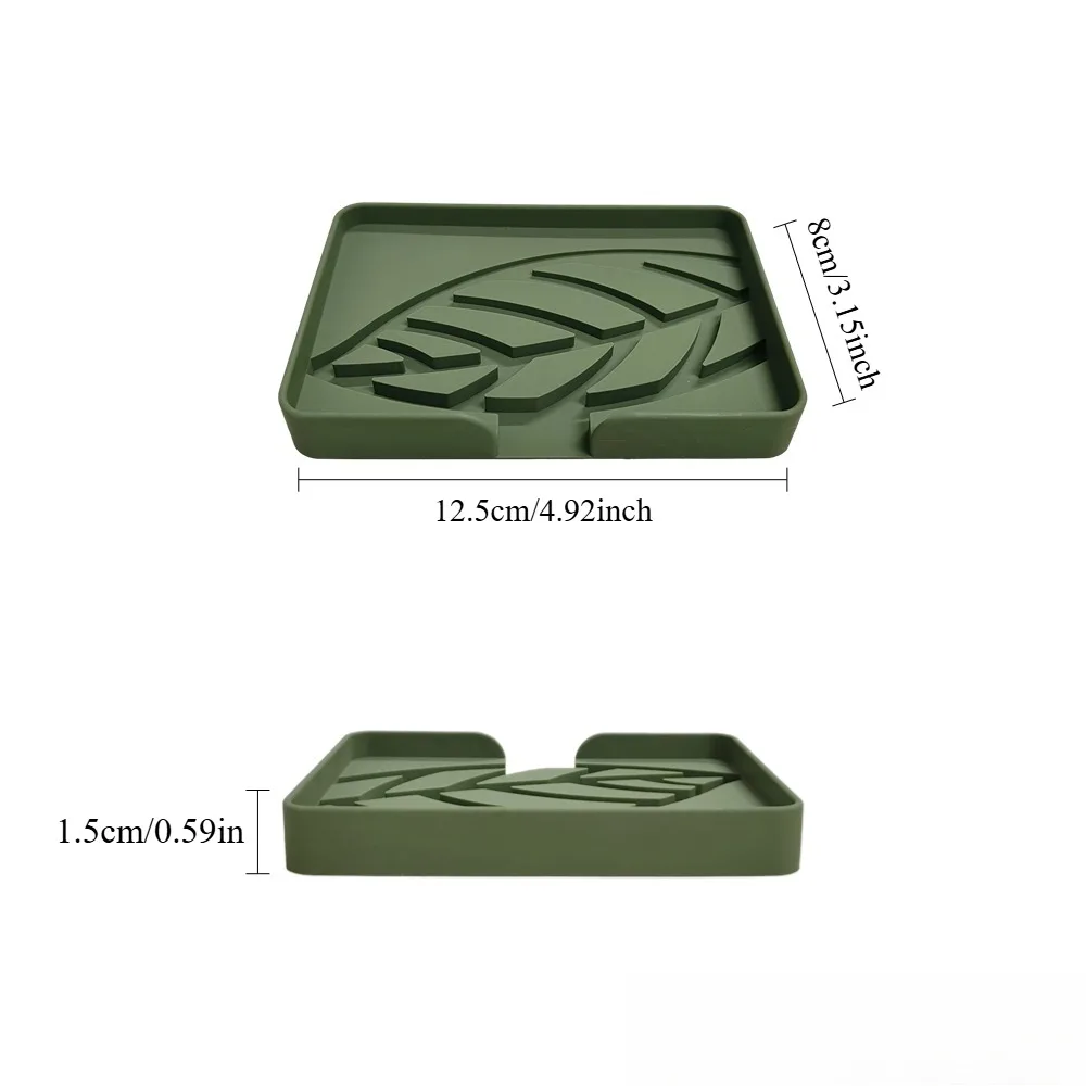 Kitchen Sink Sponge Holder Silicone Soap Dish Bar Soap Holder Self Draining Anti-slip Storage Rack Bathroom Kitchen Supplies 3