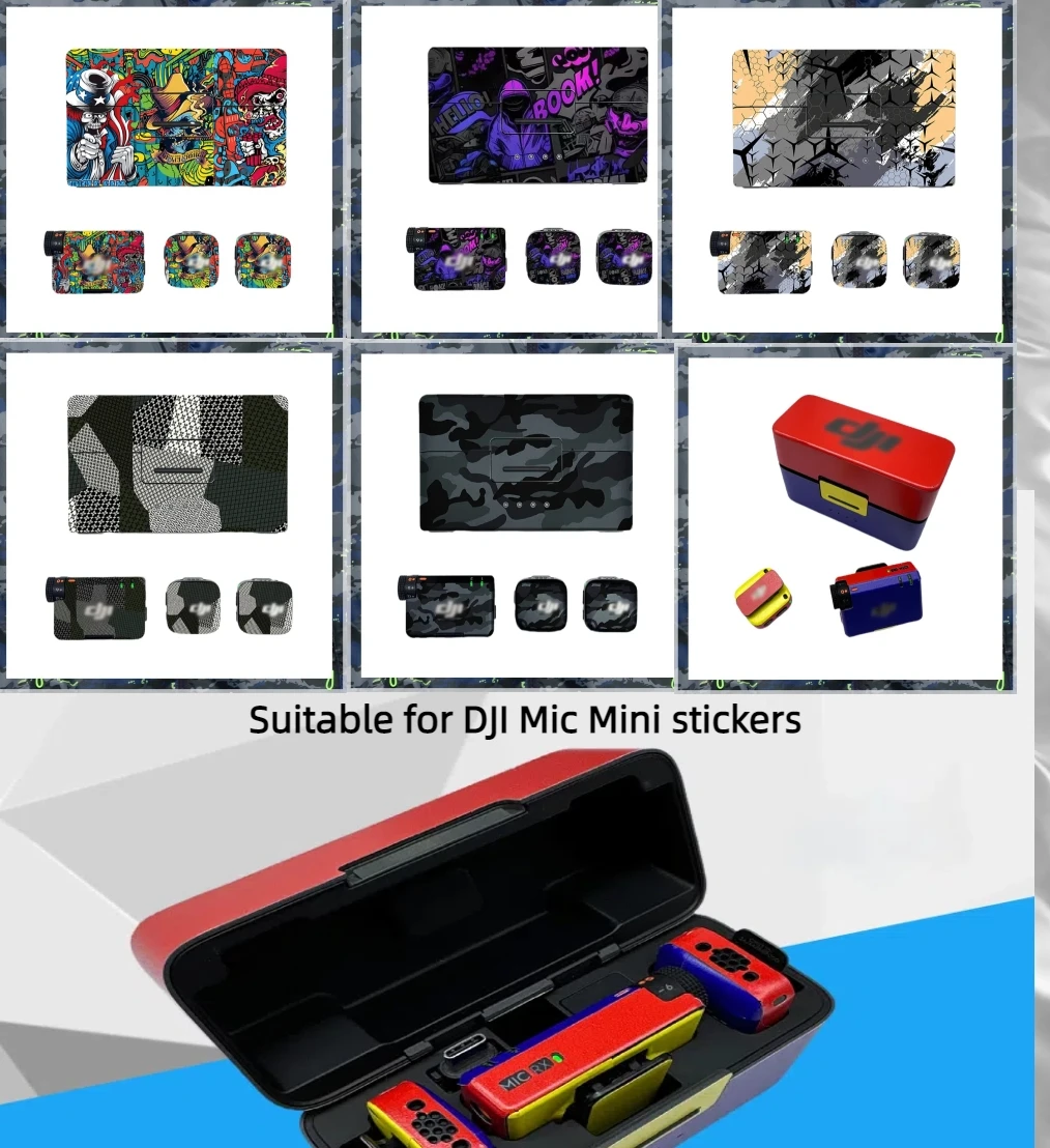 All-round Coverage Sticker Protective Film for DJI Mic Mini Microphone Anti-scratch Personalized Skin Decals Accessories