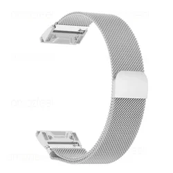 Premium Stainless Steel Quick Fit Metal Bracelet Wristband - 26mm (Style 3 silver)