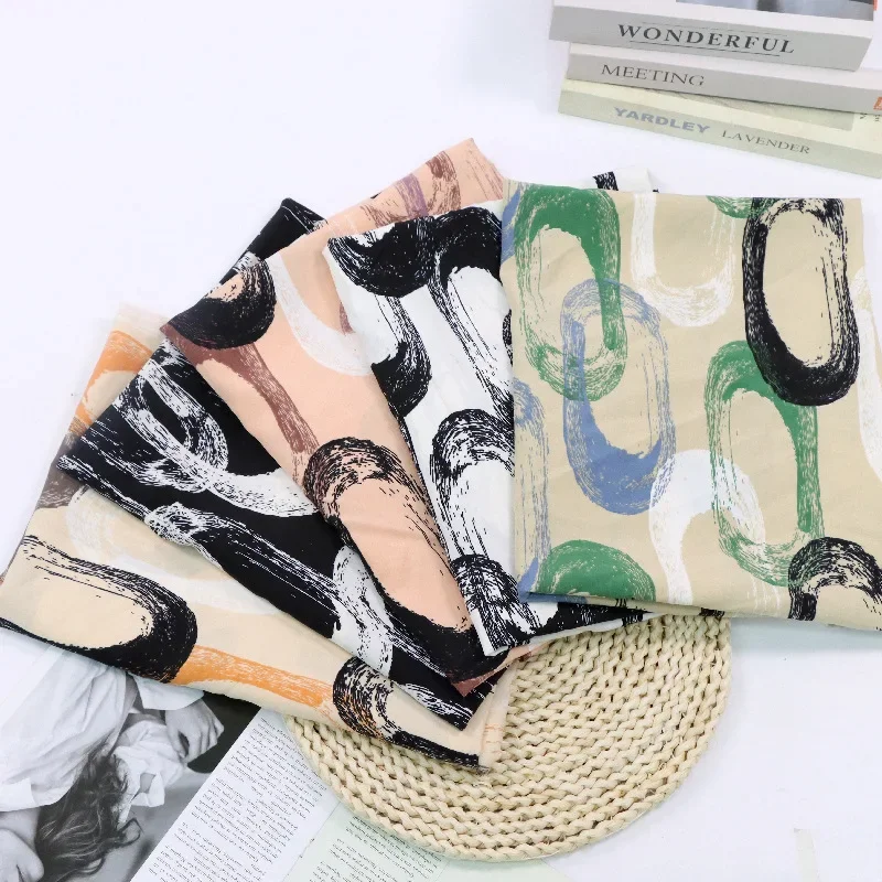 New Fashion Four-Sided Printing Shirt Fabric Beach Pants Round Pattern Clothing Fabric For Men Women Children Baby