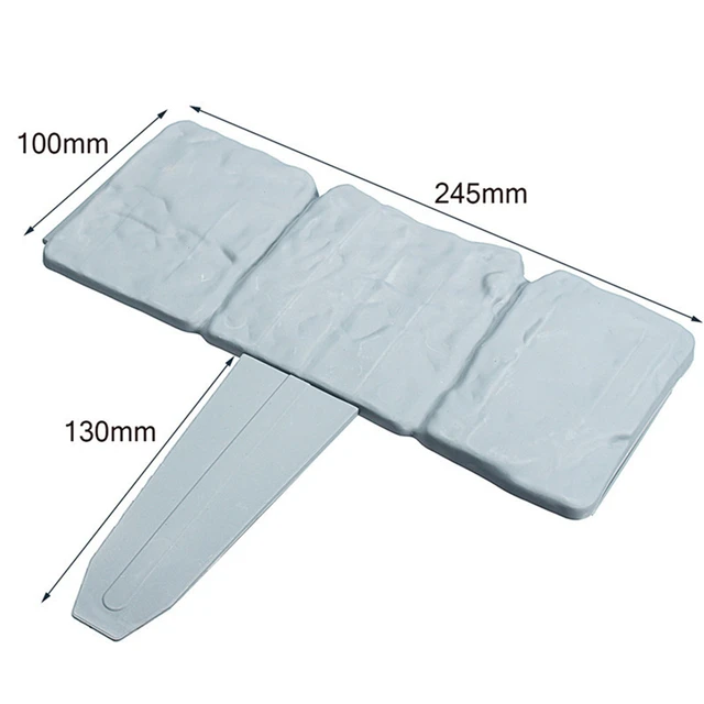 1 Db Kerti Kerítés Határ Menti Összecsukható Táj Szürke Narancssárga Virágkerítés Kert Szegény Gyep Utánzat Kő Földelő - Image 6