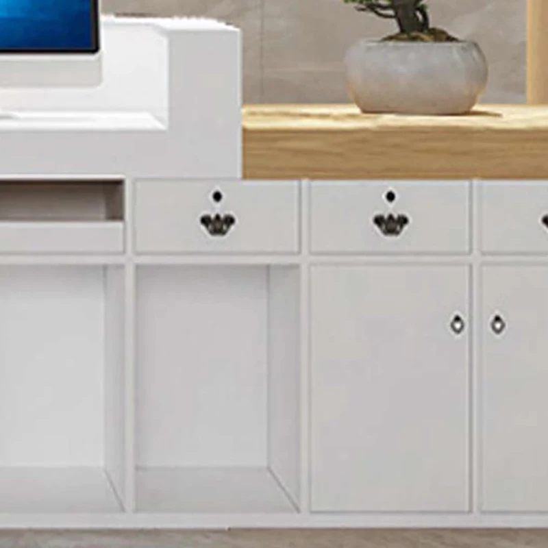 Illuminated Counter Reception Desks Stylish White Luxury Front Reception Desks Design Modern Mostrador Negocio Bar Furniture
