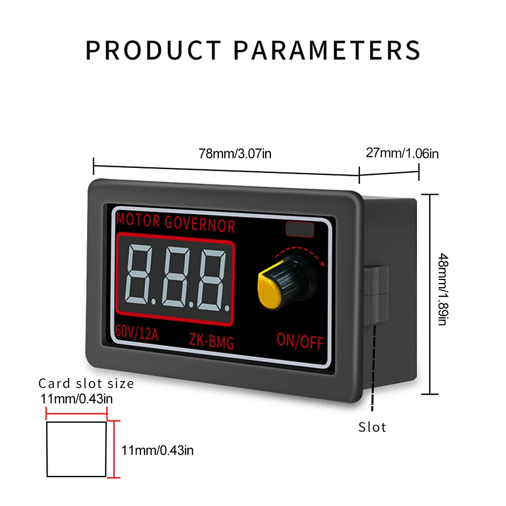 PWM DC Motor Speed Controller DC 9-60V 12A 500W