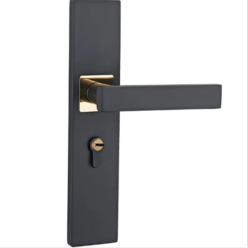 

Minimalist Door Lock Continental Bedroom Door Handle Lock Interior Anti-Theft Room Safety Door Lock Aluminum Alloy Mute Gate Loc