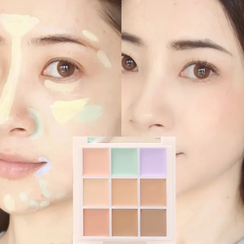 Concealer Contouring Palette Makeup Base 9 Colors Cover Dark Circles Acne Marks Corrector