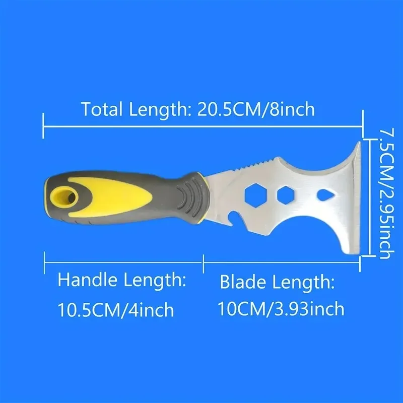1Pcs 15 In 1 Multi Use Putty Knife Stainless Steel Paint Scraper Removal Construction Tool For Wallpaper Can Opener Home DIY putty knife scraper paint scraper