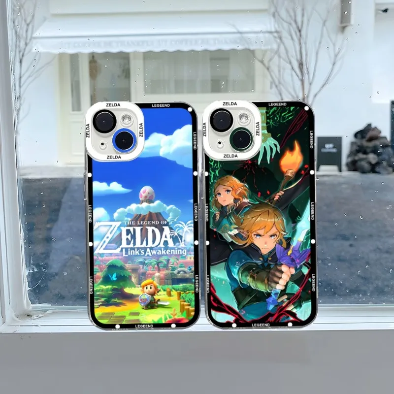 Gioco L-Legends Of The Z-Zelda Custodia Per Telefono Trasparente Per Iphone 13 Pro Max 12 Mini 14 11 Cover Posteriore Morbida In Tpu Angel Eye