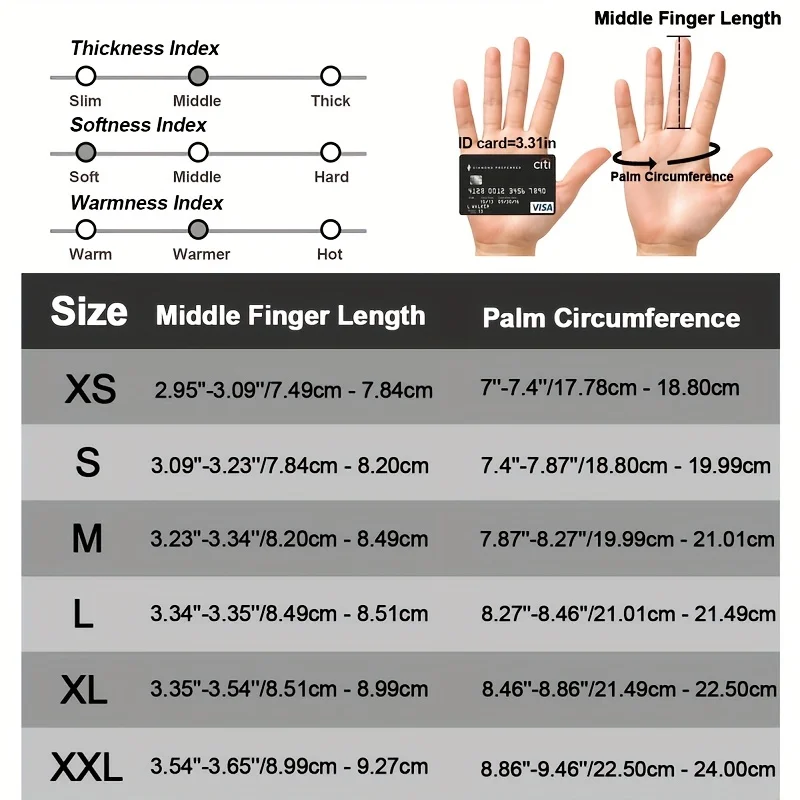 RIGWARL Winter Cycling Gloves Men Gloves Touch Screen Windproof Sports Gloves Warm Thermal Fleece Running Ski Cycling Gloves 3