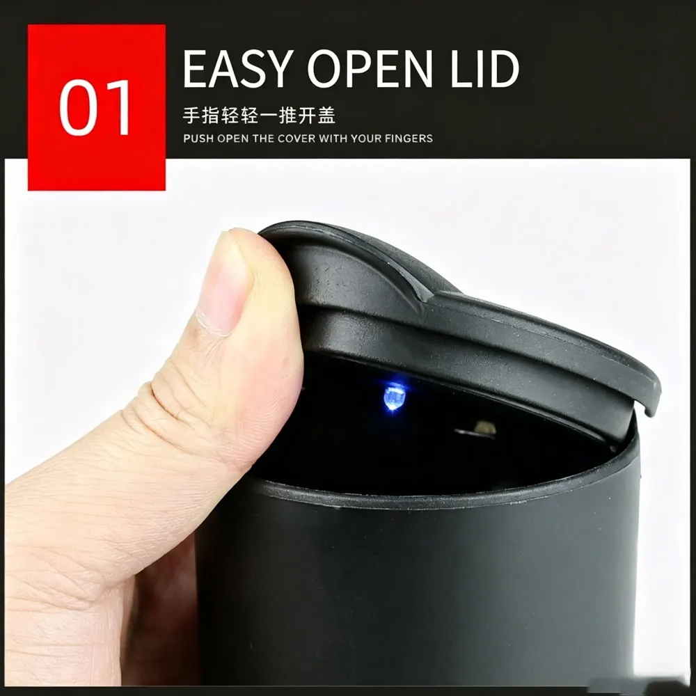 휴대용 차량 LED 재떨이, 범용 자동차 재떨이, 담배 재떨이 컵, 자동차 실내 장식, 자동차 액세서리