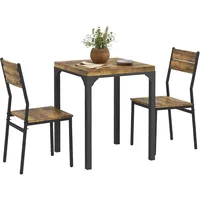 3 Piece Dining Table Set for 2, Modern Kitchen Table and Chairs, Dining Room Set for Breakfast Nook, Small Space, Apartment 1